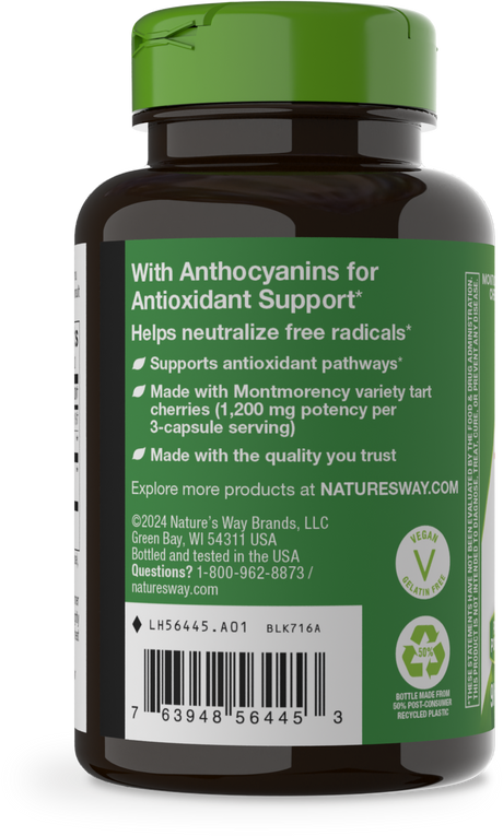<{%360IMAGE2_56445%}>Nature's Way® | Tart Cherry Ultra Capsules - left side of pack