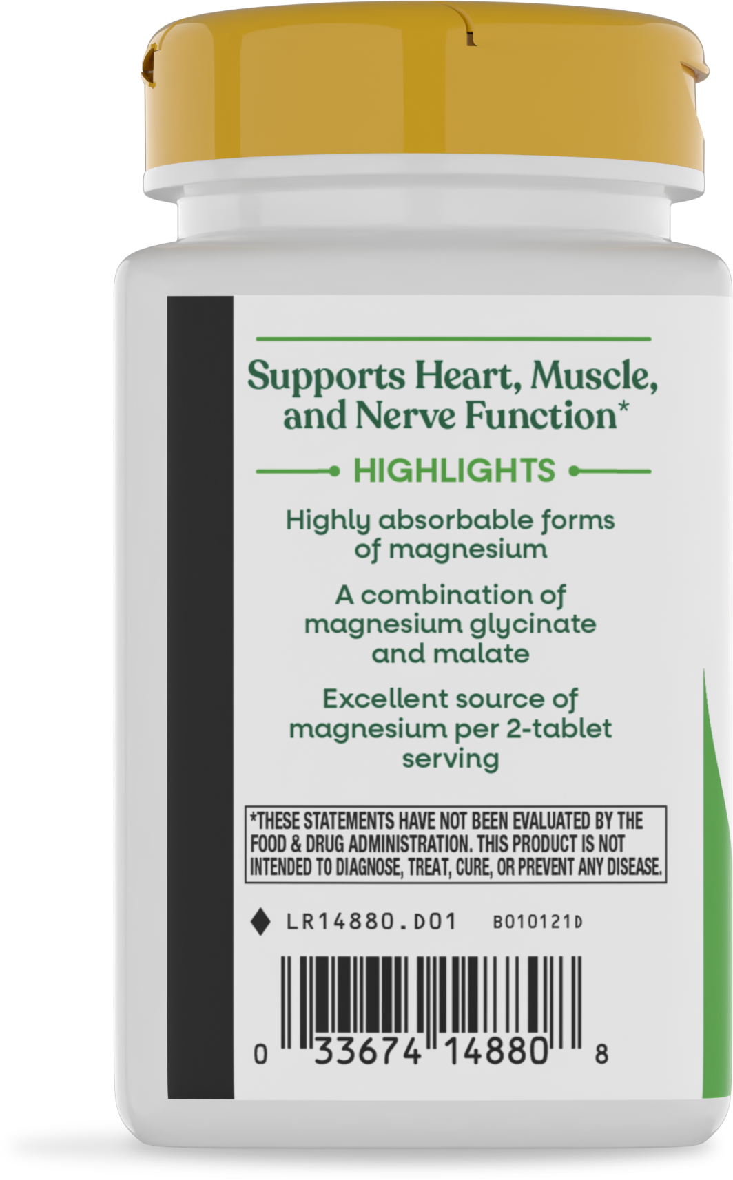 <{%360IMAGE2_14880%}>Nature's Way® | Magnesium Glycinate Complex - left side of pack