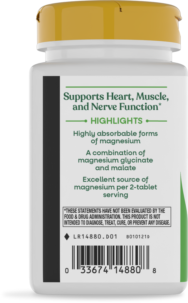<{%360IMAGE2_14880%}>Nature's Way® | Magnesium Glycinate Complex - left side of pack