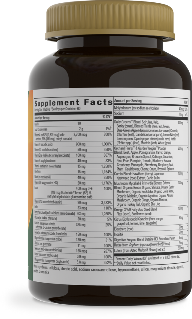 <{%360IMAGE1_14932%}>Nature's Way® | Alive! Max3 Potency Adult Complete Multivitamin-No Added Iron - right side of pack