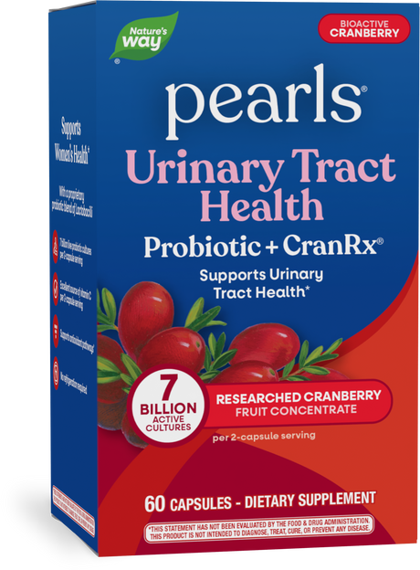 <{%PRIMARY_11861%}>Nature's Way® | Pearls Urinary Tract Health Probiotic + CranRx, 60 capsules