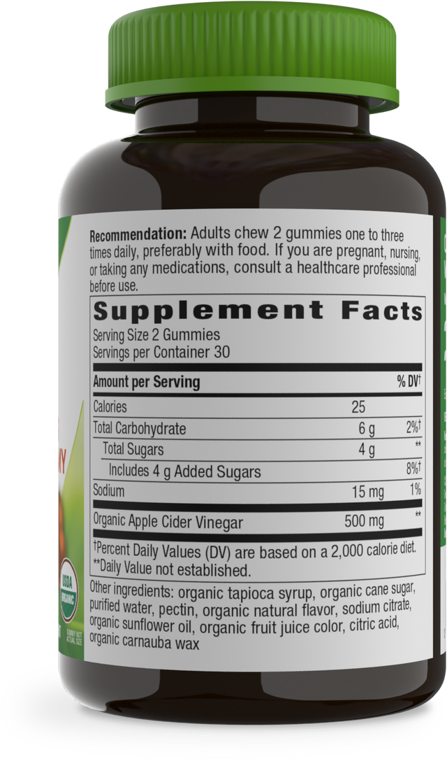 <{%360IMAGE1_13752%}>Nature's Way® | Organic Apple Cider Vinegar Gummies - right side of pack