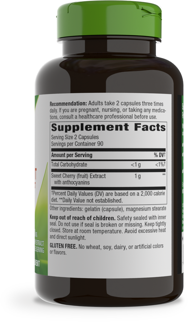 <{%360IMAGE1_08540%}>Nature's Way® | Cherry Fruit Sweet Cherry Extract - right side of pack