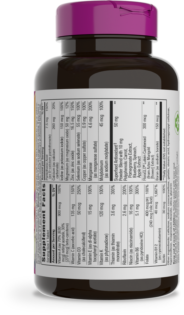 <{%360IMAGE8_14210%}>Nature's Way® | Alive! Women's 50+ Complete Multivitamin - right side of pack