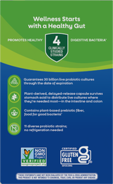 <{%360IMAGE2_10294%}>Nature's Way® | Fortify 30 Billion Daily Probiotic - back of pack