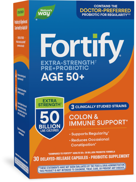 <{%PRIMARY_11582%}>Nature's Way® | Fortify Daily Pre+Probiotic Age 50+, 30 capsules