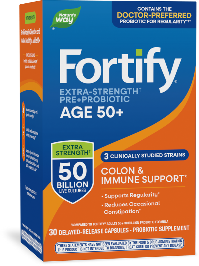 <{%PRIMARY_11582%}>Nature's Way® | Fortify Daily Pre+Probiotic Age 50+, 30 capsules
