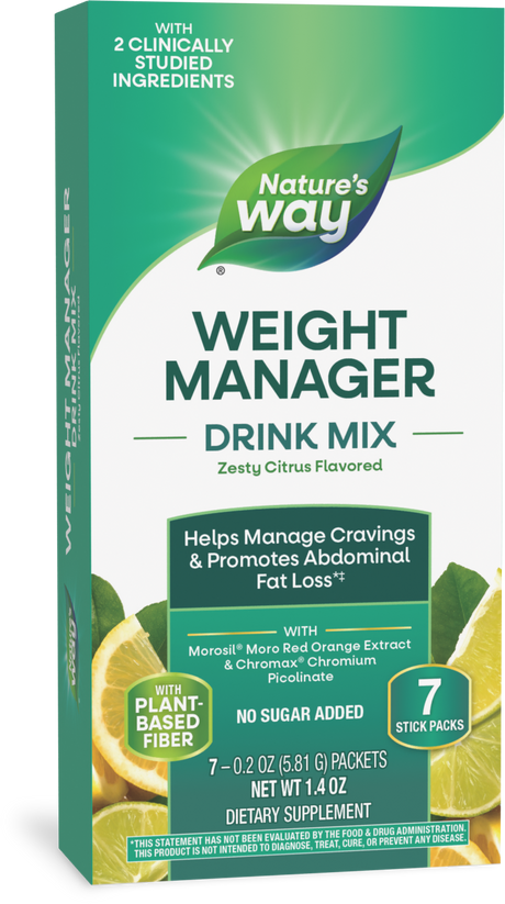 <{%PRIMARY_14987%}>Nature's Way® | Weight Manager Drink Mix, 7 drink mixes, Zesty Citrus