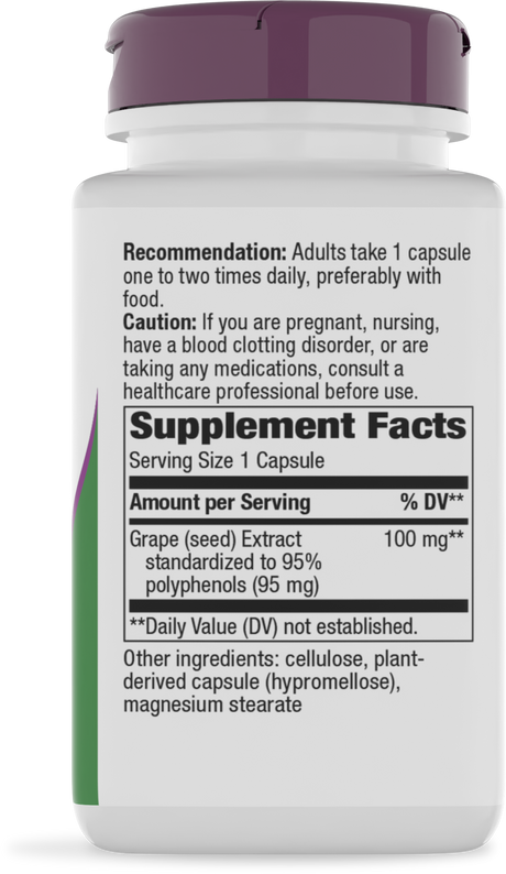 <{%360IMAGE1_15352%}>Nature's Way® | Grape Seed Standardized Extract - right side of pack