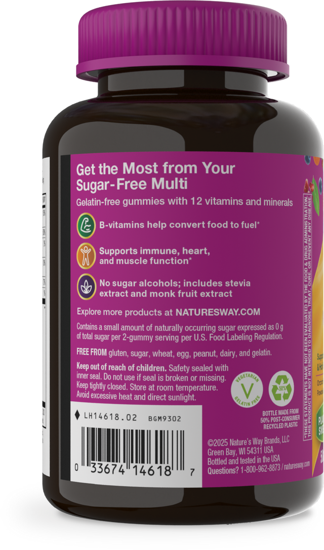 <{%360IMAGE2_14618%}>Nature's Way® | Alive! Zero Sugar Women's Gummy Multivitamin - left side of pack