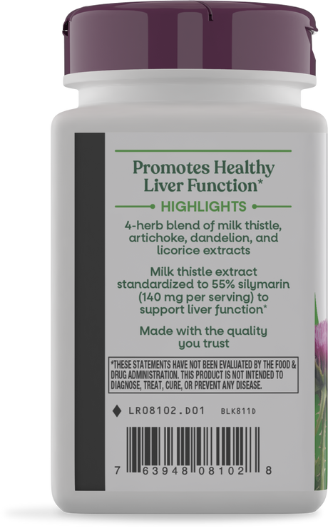 <{%360IMAGE2_08102%}>Nature's Way® | Super Milk Thistle - left side of pack