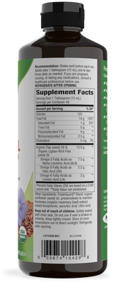 <{%360IMAGE4_15429%}>Nature's Way® | Organic Flax Oil Super Lignan - right side of pack
