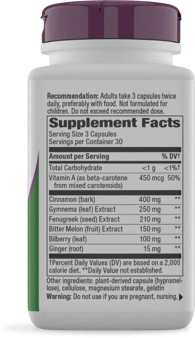 <{%360IMAGE1_79200%}>Nature's Way® | Blood Sugar Manager - right side of pack