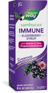 <{%PRIMARY_15333%}>Nature's Way® | Sambucus Immune Elderberry Syrup, 8 fl oz (240 ml), Elderberry