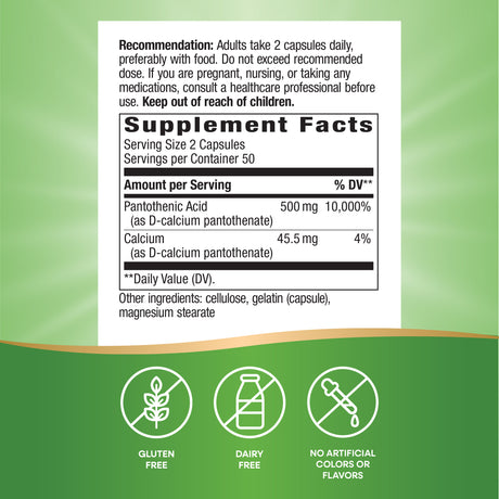 <{%MAIN4_40491%}>Nature's Way® | Pantothenic Acid Vitamin B5