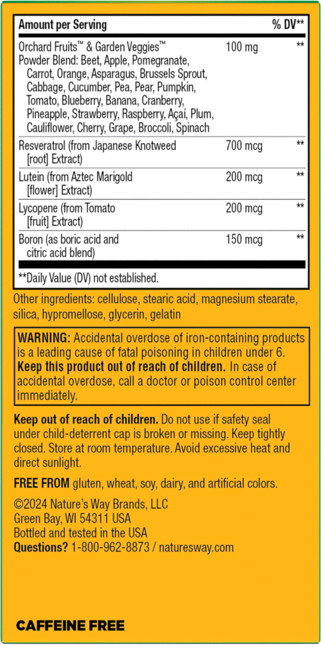 <{%360IMAGE2_60192%}>Nature's Way® | Alive! Adult Complete Multivitamin - back of pack