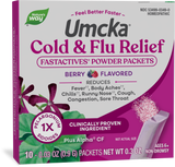 <{%PRIMARY_15349%}>Nature's Way® | Umcka Cold&Flu Relief FastActives, 10 powder packetss, Berry