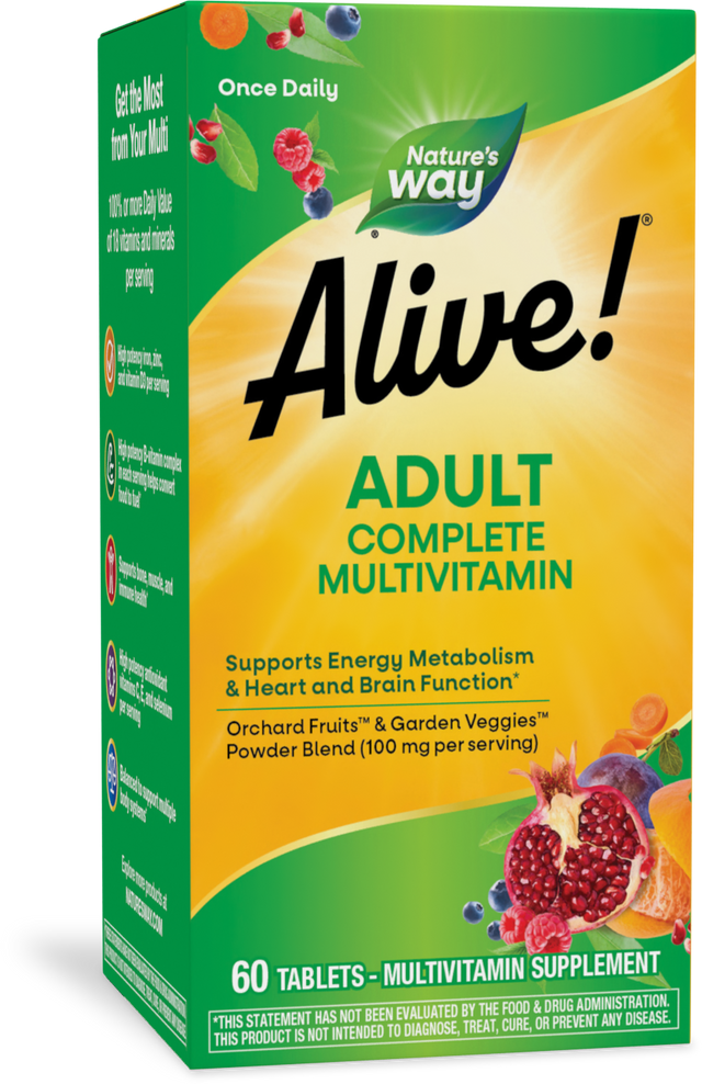 <{%PRIMARY_60192%}>Nature's Way® | Alive! Adult Complete Multivitamin, 60 tablets