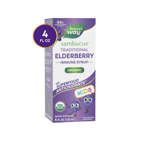 <{%MAIN6_15797%}>Nature's Way® | Sambucus Organic Traditional Elderberry Immune Syrup for Kids