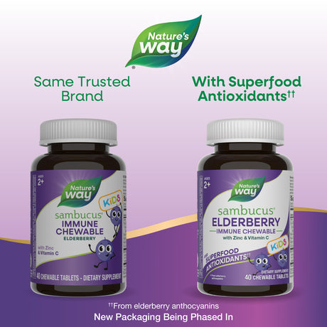 <{%MAIN1_12961%}>Nature's Way® | Sambucus Elderberry Kids Immune Chewable