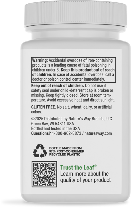 <{%360IMAGE3_05229%}>Nature's Way® | Ultimate Iron - back of pack