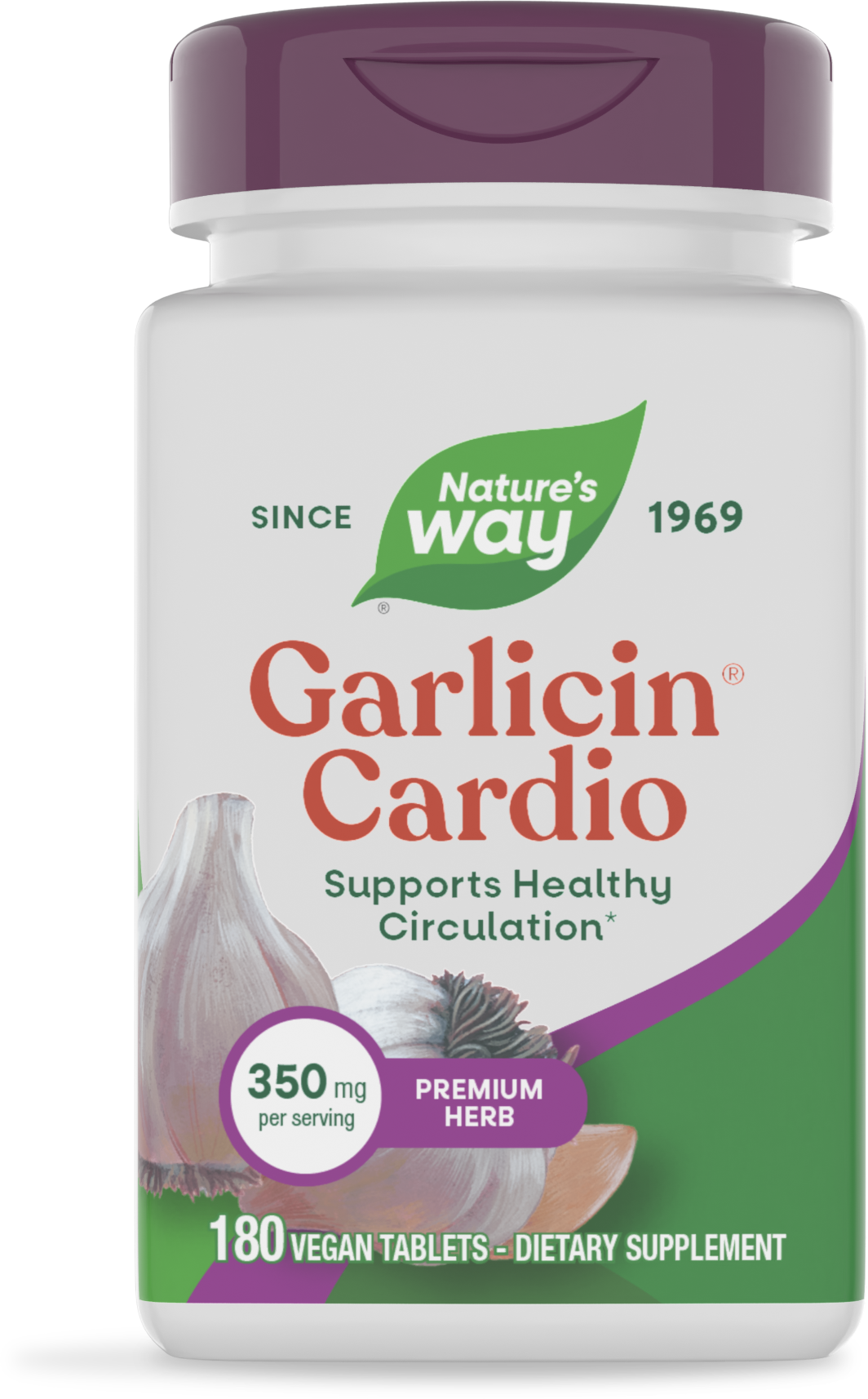 <{%PRIMARY_15067%}>Nature's Way® | Garlicin Cardio, 180 tablets