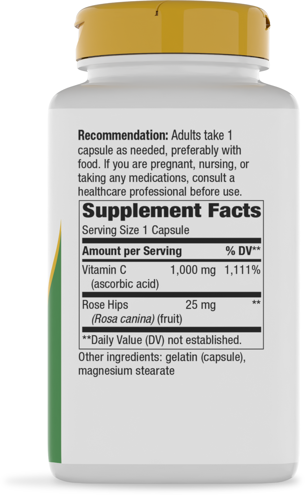 <{%360IMAGE1_40313%}>Nature's Way® | Vitamin C with Rose Hips Extra Strength - right side of pack