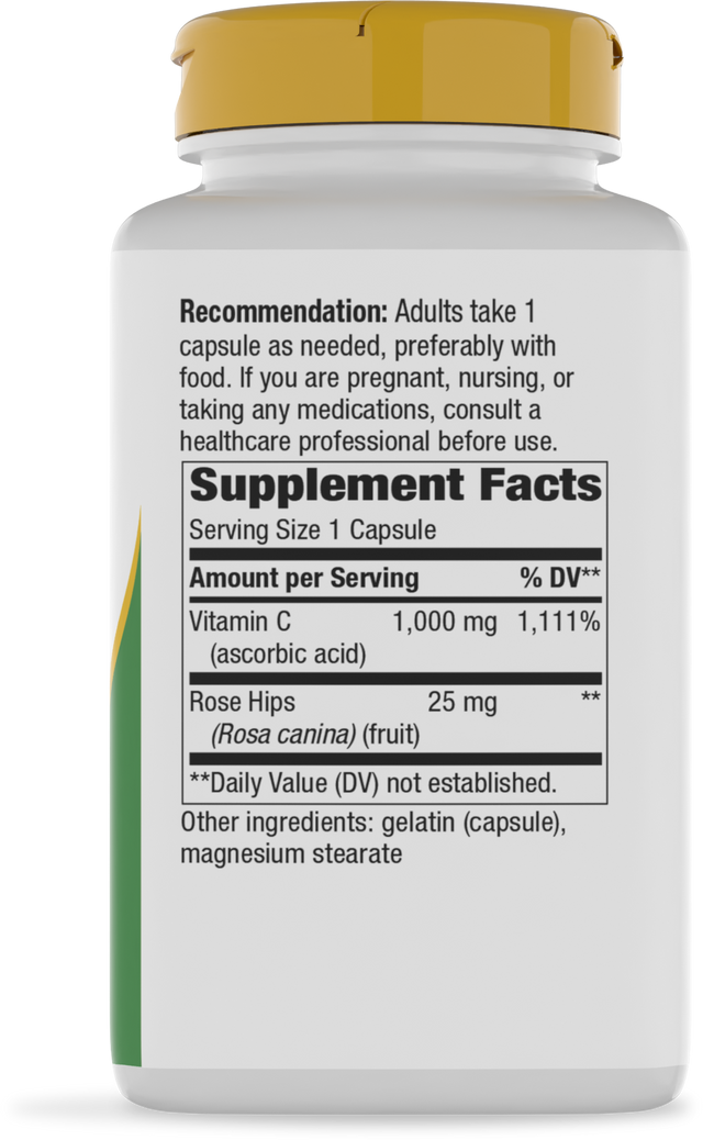 <{%360IMAGE1_40313%}>Nature's Way® | Vitamin C with Rose Hips Extra Strength - right side of pack