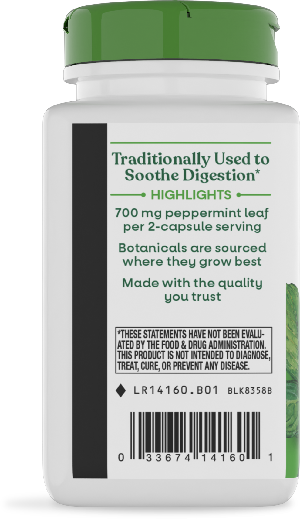<{%360IMAGE2_14160%}>Nature's Way® | Peppermint Leaf - left side of pack