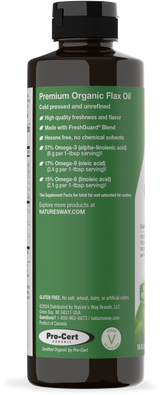 <{%360IMAGE2_15426%}>Nature's Way® | Organic Flax Oil - left side of pack