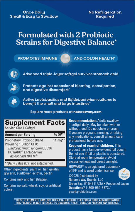 <{%360IMAGE1_undefined%}>Nature's Way® | Pearls® Acidophilus Probiotic
