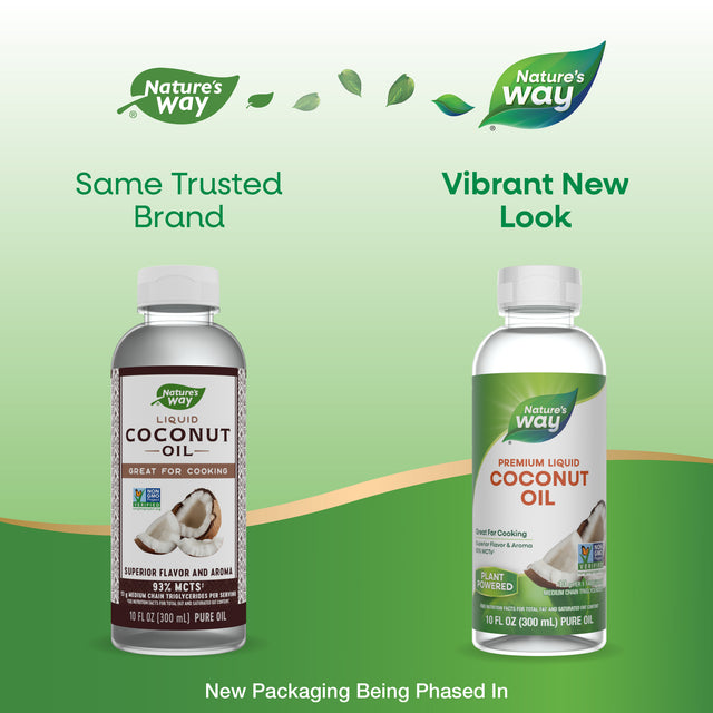 <{%MAIN1_15857%}>Nature's Way® | Liquid Coconut Oil - package updates old to new