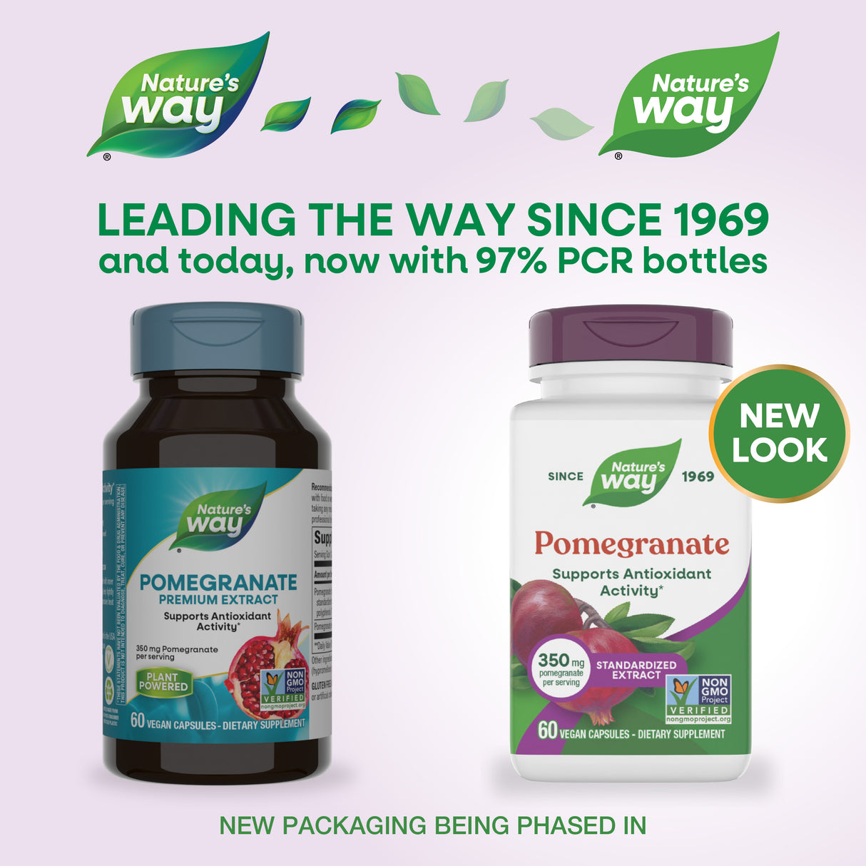 <{%MAIN1_15385%}>Nature's Way® | Pomegranate Standardized Extract - package updates old to new