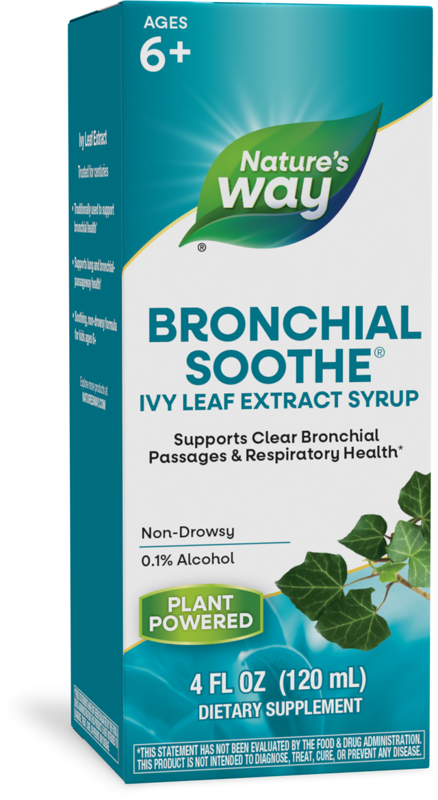 <{%PRIMARY_08771%}>Nature's Way® | Bronchial Soothe Ivy Leaf Extract Syrup, 4.0 fl oz (120 ml)