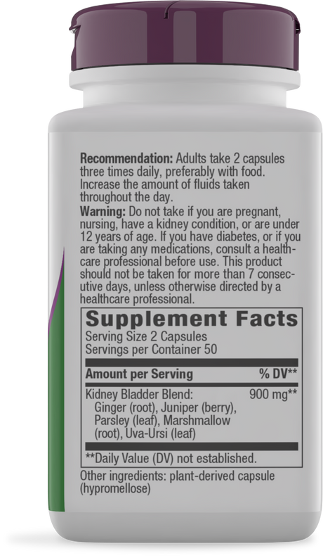 <{%360IMAGE1_110%}>Nature's Way® | Kidney Bladder Premium Blend - right side of pack