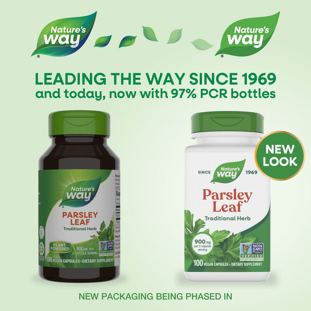 <{%MAIN1_15300%}>Nature's Way® | Parsley Leaf - package updates old to new