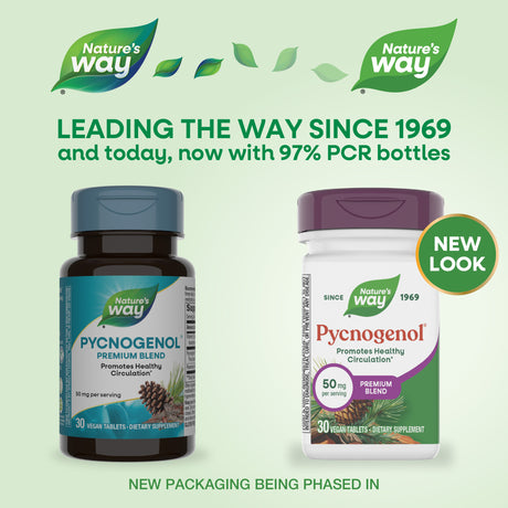 <{%MAIN1_45151%}>Nature's Way® | Pycnogenol Premium Blend - package updates old to new