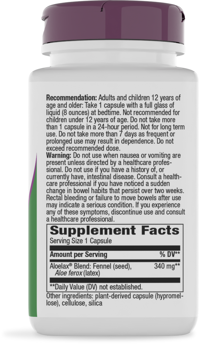 <{%360IMAGE1_900%}>Nature's Way® | Aloelax Premium Blend - right side of pack