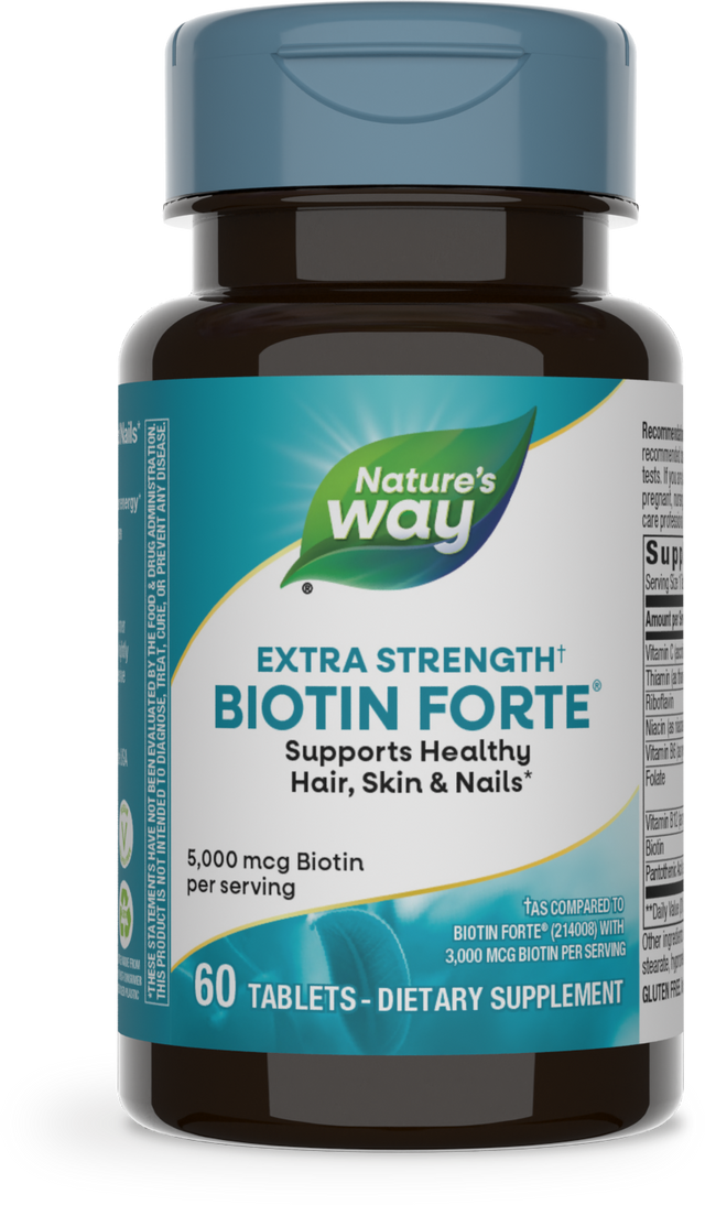 <{%PRIMARY_214010%}>Nature's Way® | Biotin Forte Extra Strength, 60 tablets