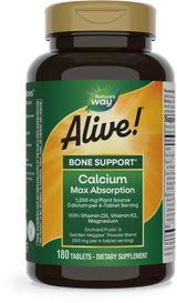 <{%PRIMARY_10501%}>Nature's Way® | Alive! Calcium Bone Support, 180 tablets