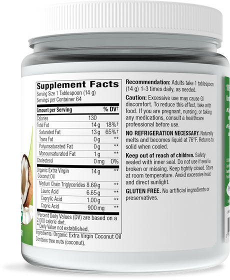 <{%360IMAGE4_15659%}>Nature's Way® | Organic Extra Virgin Coconut Oil - right side of pack