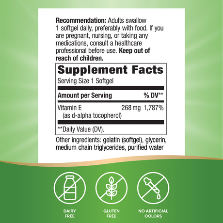 <{%MAIN4_40211%}>Nature's Way® | Vitamin E D-Alpha Tocopherol