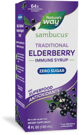 <{%PRIMARY_6971%}>Nature's Way® | Sambucus Zero Sugar Traditional Elderberry Immune Syrup, 4 fl oz (120 ml), Elderberry