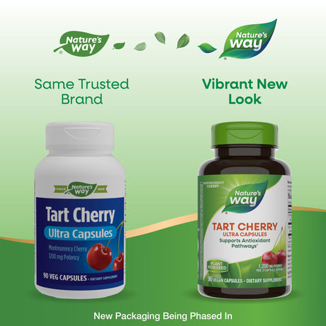 <{%MAIN1_56445%}>Nature's Way® | Tart Cherry Ultra Capsules - package updates old to new