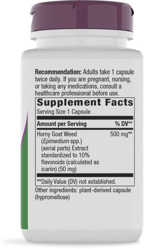 <{%360IMAGE1_15311%}>Nature's Way® | Horny Goat Weed Standardized Extract - right side of pack