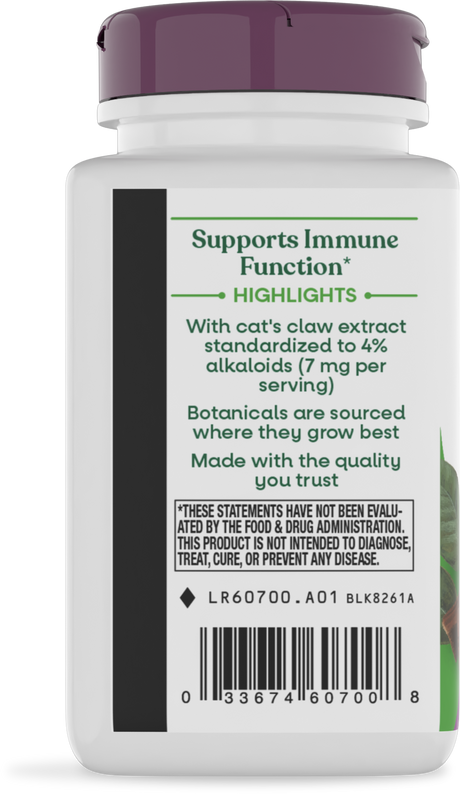 <{%360IMAGE2_60700%}>Nature's Way® | Cat's Claw Standardized Extract - left side of pack