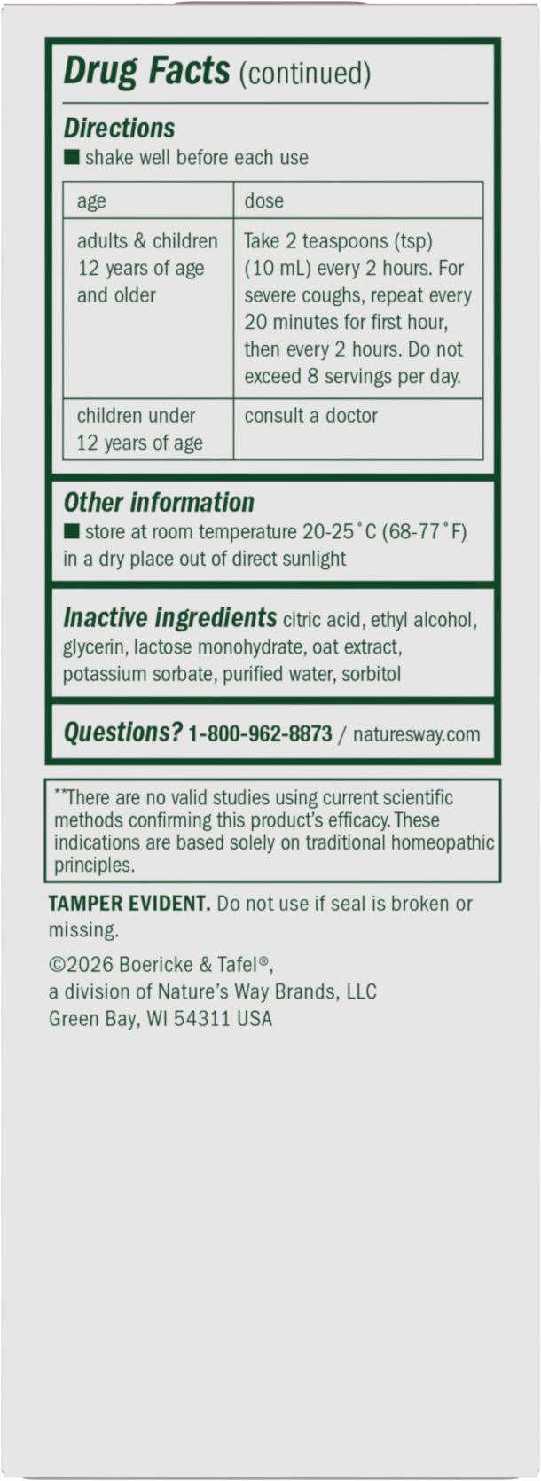 <{%360IMAGE2_16251%}>Nature's Way® | Cough & Bronchial - back of pack