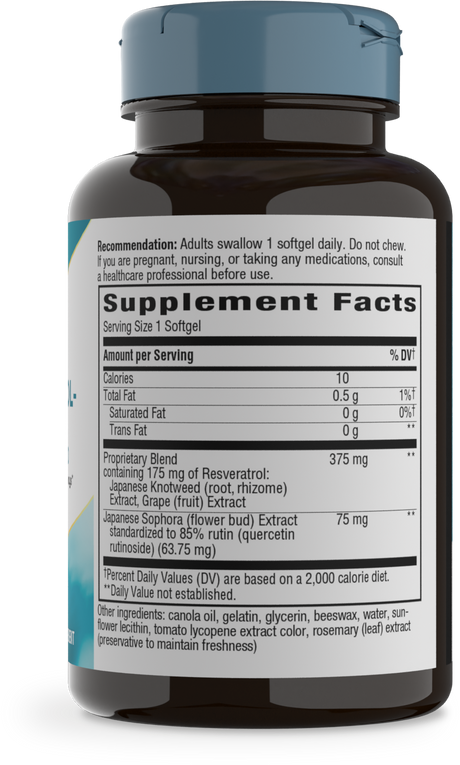 <{%360IMAGE1_05836%}>Nature's Way® | Resveratrol-Forte Premium Blend - right side of pack