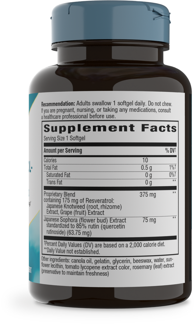 <{%360IMAGE1_05836%}>Nature's Way® | Resveratrol-Forte Premium Blend - right side of pack