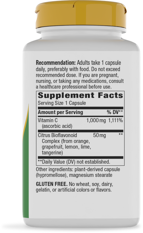 <{%360IMAGE1_15465%}>Nature's Way® | Vitamin C with Bioflavonoids Extra Strength - right side of pack